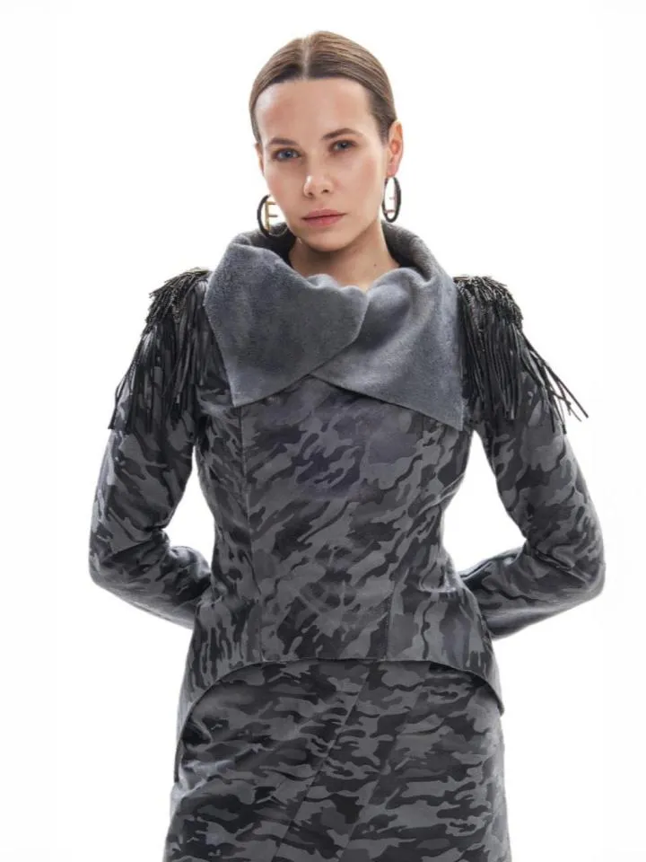 Куртка-косуха кожа дымка брендовая одежда